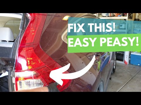 Honda CRV Rear Brake Tail Light Bulb Replacement, Broken Assembly Quick Fix How to CR-V