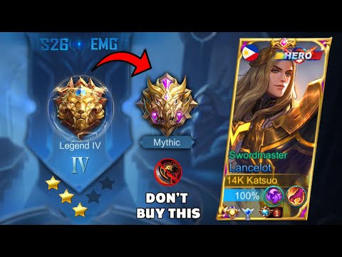 HOW TO ESCAPE LEGEND TIER USING LANCELOT!? ( TRY THIS BUILD! )