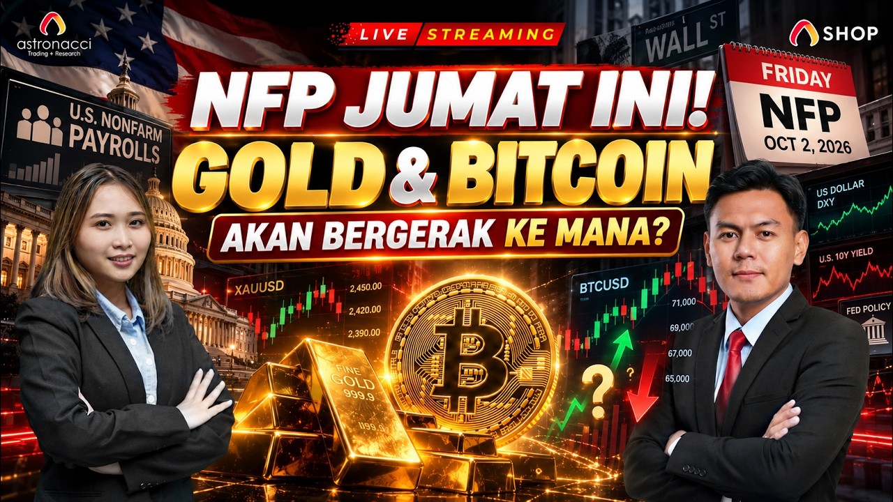 NFP Jumat Ini, Gold & Bitcoin Akan ke Mana? Ini Skenario Market yang Perlu Diperhatikan!