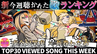 【yellow】ホロライブ歌ってみた週間ランキング  viewed cover song  week 2025/6/27～7/4【1年期間/1year 】【hololive】