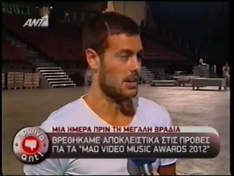 Kostas Martakis - "Mad Video Music Awards" 2012, Backstage Interview (Proino Ant1)