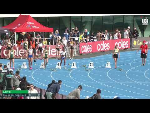 Girls U12 100m Timed Final 2: 2022/23 State Track and Field Championships