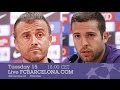 Press conference with Luis Enrique and Jordi Alba (AS Roma - FC Barcelona)