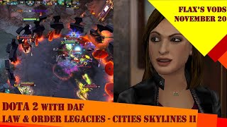 PFlax & Yogs Daf play Dota 2 with the Lads + Law & Order Legacies + Cities: Skylines II Nov 20 2025