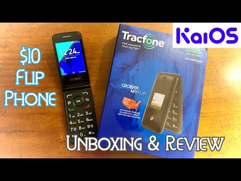 $10 Flip Phone?!? Alcatel MyFlip A405DL - Tracfone - Unboxing & Review!