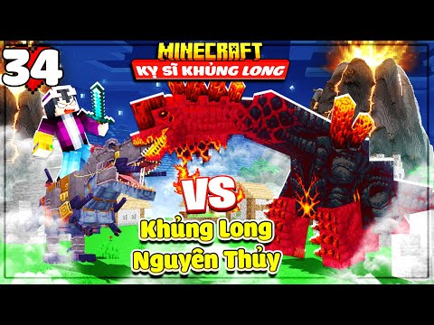 MINECRAFT KỴ SĨ KHỦNG LONG * TẬP 34 | LỘC CÙNG ĐỘI QUÂN T-REX ĐẠI CHIẾN KHỦNG LONG NGUYÊN THUỶ !!