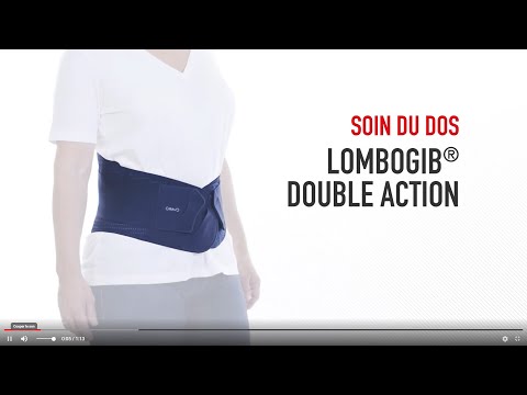 Gibaud - Lombogib Double Action - Ceinture De Soutien Lombaire - Bleu- Taille 3 - Hauteur 26cm