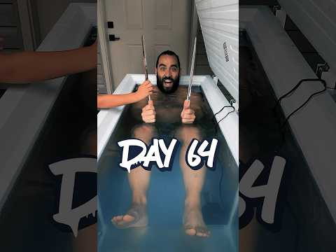 “This is incredible ice.” 35°@ Day 64 of taking an ice bath every day. #icebath #shorts #shortsfeed
