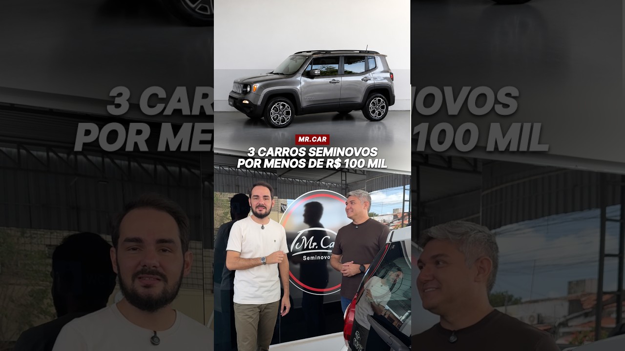 3 opções de seminovos por menos de R$ 100 mil