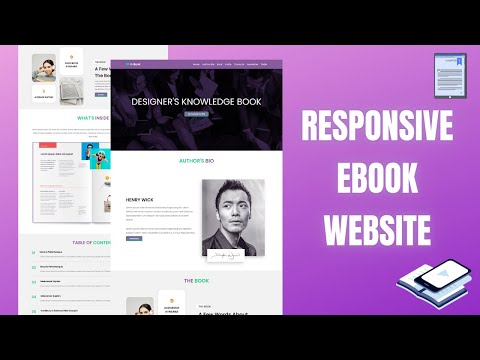 Create A Responsive E Book Website Design Using Html Css Javascript