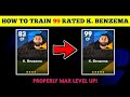 99 Rated Standard K. BENZEMA Max Training Tutorial in eFootball 2024 Mobile