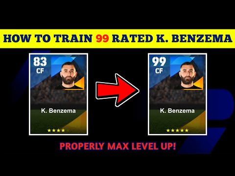 99 Rated Standard K. BENZEMA Max Training Tutorial in eFootball 2024 Mobile