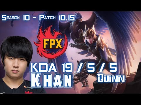 FPX Khan QUINN vs FIORA Top - Patch 10.15 KR Ranked