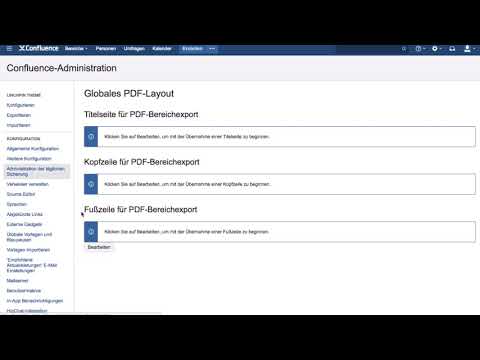 Anpassung eines PDF-Exports - Teil 1 - Atlassian Confluence lernen #57-1