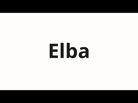 How to pronounce Elba