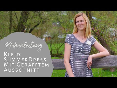 SummerDress mit gerafftem Ausschnitt nähen (Sommer Kleid)