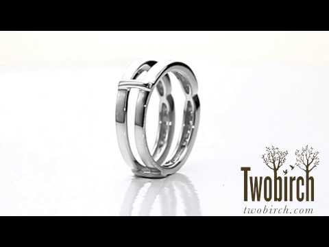 0.48ct. X Shared Prong Jacket Ring Guard - TwoBirch TB-GUARD-0048-WG-H