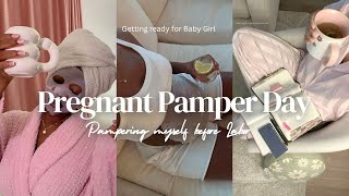 PREGNANT PAMPER ROUTINE🎀| Hair Care, Shower Routine, Skincare + More
