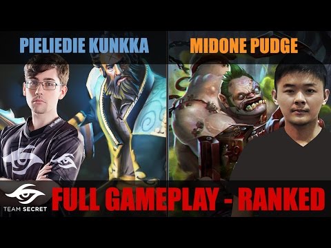 Dota 2 | Pieliedie Kunkka and MidOne Pudge - GODLIKE STOMP! | Ranked MMR Gameplay