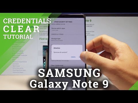 How to Clear Security Credentials in SAMSUNG Galaxy Note 9 - Delete Credentials |HardReset.Info