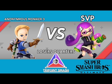 Tripoint Smash 45 - Losers Quarters - Anonynmous Moniker 3 (Mii Swordfighter) Vs. SVP (Inkling)