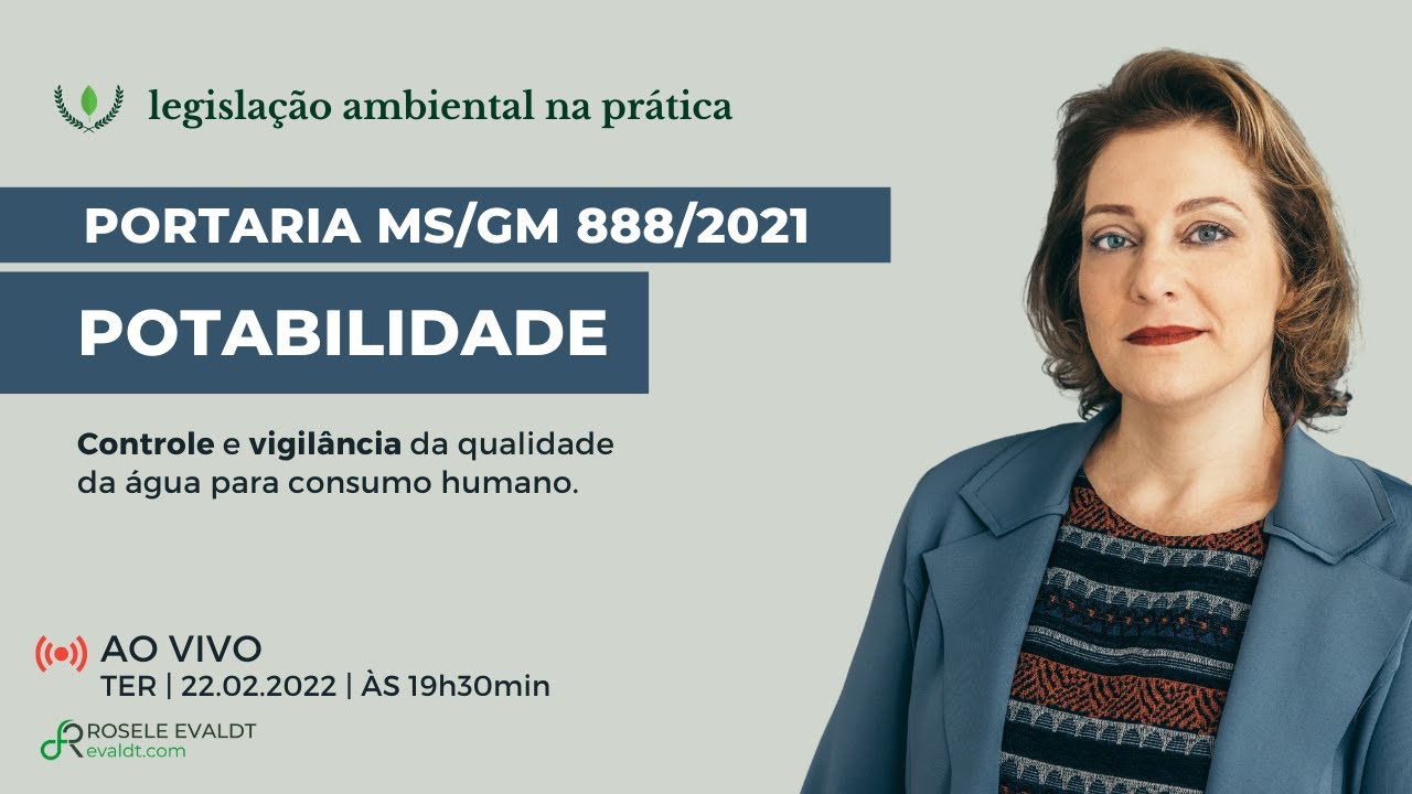 Potabilidade - Portaria MS/GM 888/2021 - Parâmetros de água para consumo humano
