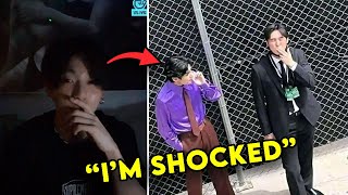 Jungkook Reacts to Taehyung smoking in the Grammy 