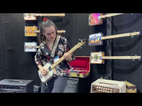 Lace Cigar Box Electric Guitar demonstration at The NAMM Show 2023!
