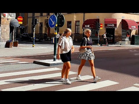 Sweden 4K | Stockholm walk 🌞 Summer day in Södermalm #451