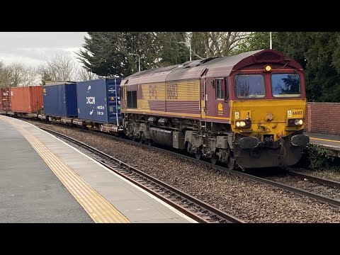 DB cargo 66013 4L45 containers 11:31 1L Lea Road 9/12/2024