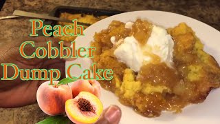 EASY BREEZY  How To Make peach cobbler dump cake