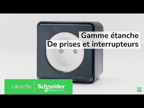 Prise avec terre étanche complète saillie Schneider Electric Mureva Styl  anthracite