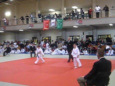 Devin at the Rainier Cup Judo Tournament Round 1