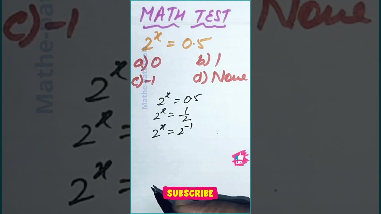 A Nice exponential question. #mathshorts #maths #nice #exponential #question #mathstricks #trickshot