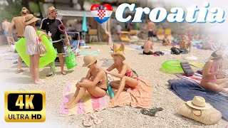 Bikini Beach Walk 4K🌴Summer Walking along the Makarska Beach in Croatia
