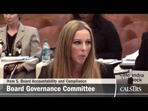 Teachers' Retirement Board April 2016 - Board Governance Committee (Part 1 of 2)