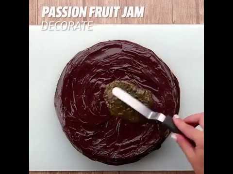 Passion Fruit Stuffed Chocolate Cake