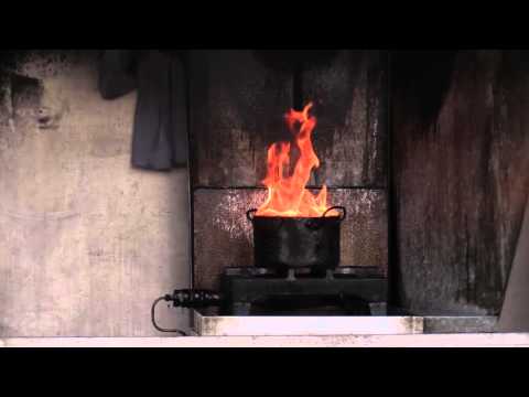Chip pan fire demonstration and guidance