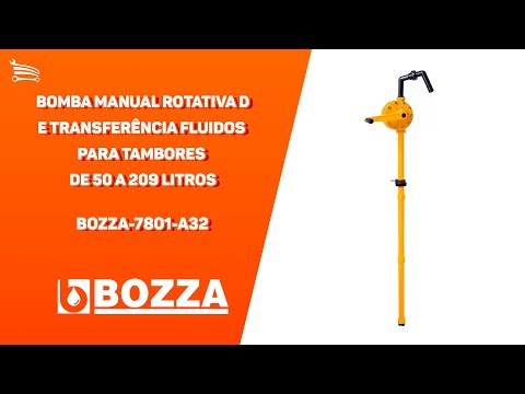 Bomba Manual Rotativa de Transferência Fluidos para Tambores de 50 a 209 Litros BOZZA-7801-A32 - Video