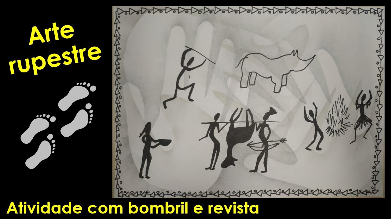 Watch Now ARTE RUPESTRE a arte da pré história - atividade com revista e bombril ARTE RUPESTRE a arte da pré história - atividade com revista e bombril