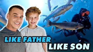 The Father & Son Scuba Diving Duo