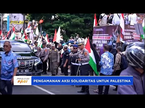 POLRESTA BANDAR LAMPUNG TERJUNKAN 403 PERSONEL GABUNGAN MENGAMANKAN AKSI SOLIDARITAS UNTUK PALESTINA