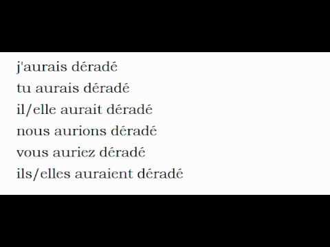 Learn French conjugation with me # Verb =  Dérader