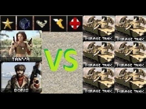 Fully Upgraded Tanya / Boris vs Mirage Tanks: Red Alert 2