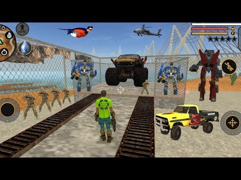 Vegas Crime Simulator (Monster Truck spawn on Army Base)Army Tank Replace into 🚍 Monster Truck - HD