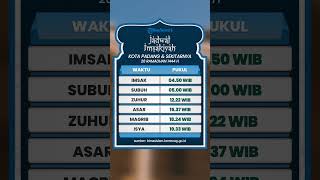 Jadwal Imsakiyah 26 Ramadhan 1444 H, Senin 17 April 2023 untuk Wilayah Kota Padang dan Sekitarnya