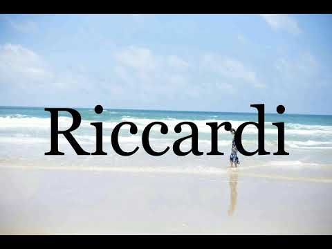 How To Pronounce Riccardi🌈🌈🌈🌈🌈🌈Pronunciation Of Riccardi