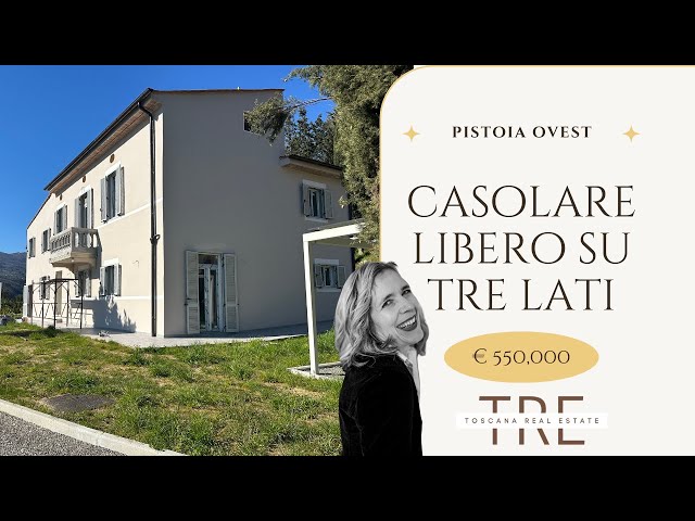 Casolare nuovo libero su 3 lati con giardino