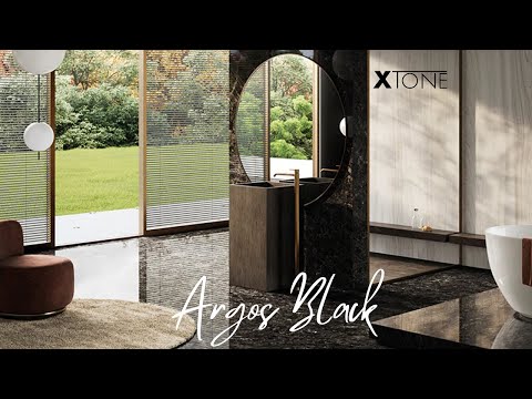 Porcelanosa Xtone Argos Black Sintered Stone Marble Worktop