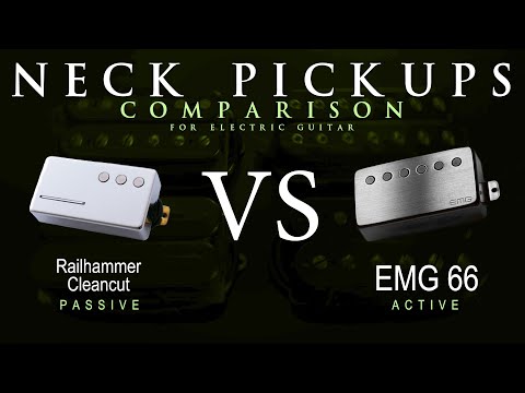 Railhammer CLEANCUT vs EMG 66 - Neck Guitar Pickup Comparison Tone Demo